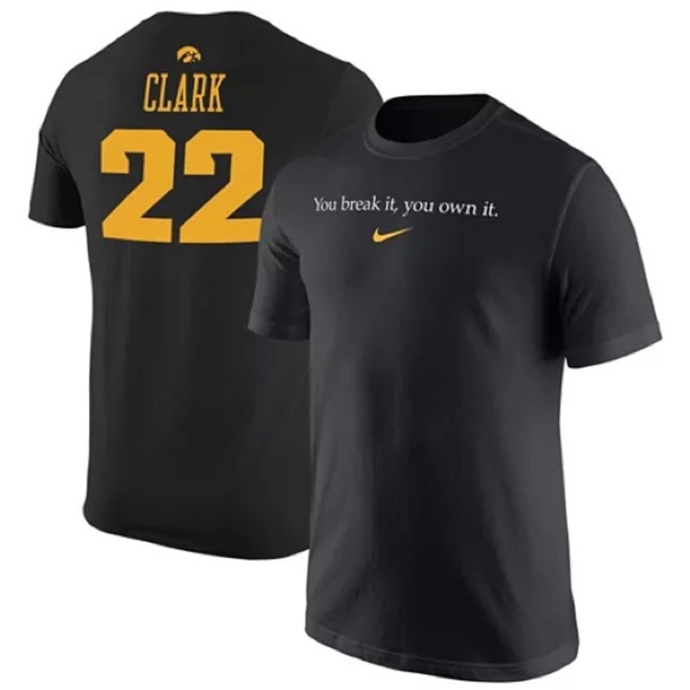 Nike Caitlin Clark You Break It You Own It T Shirt Limited Edition